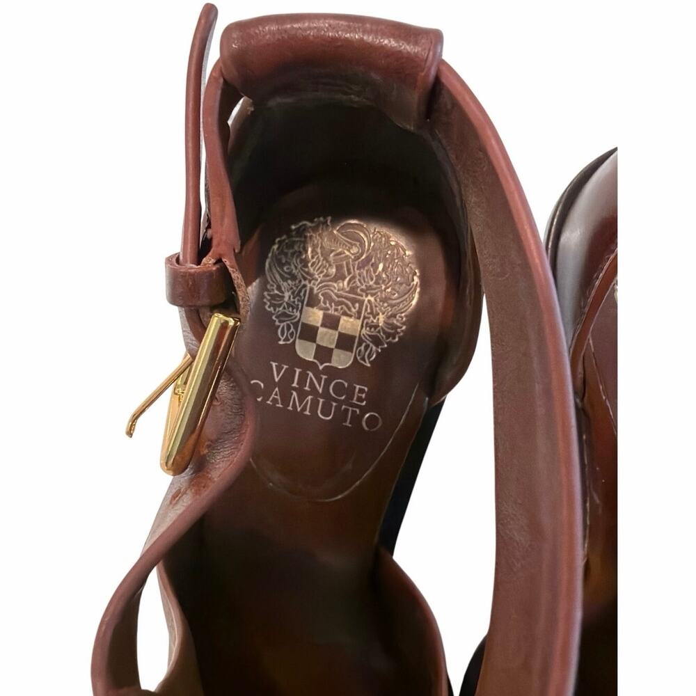 Vince Camuto size 6.5 high heel brown sandals shoes - Picture 3 of 6